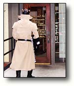 Arriving at the Steak and Ale Restaurant.