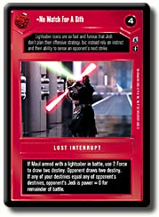 No Match for a Sith - CCG Card